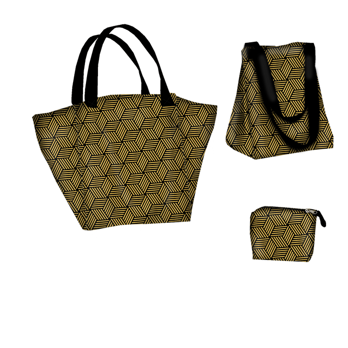 Torba XL z saszetką 2 w 1 - GEOMETRIC MINIMAL WZ. 14 - zestaw do uszycia