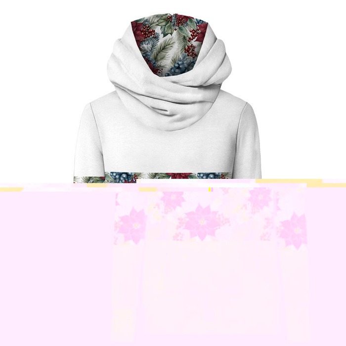 BLUZA Z KAPTUREM UNISEX (HYDRA) - WINTER FLOWERS WZ. 14 - zestaw do uszycia XXXL