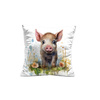 PILLOW 45X45 - WATERCOLOR PIGGY - Panama 220g - sewing set