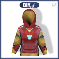 DĚTSKÁ MIKINA S KAPUCÍ (ALEX) - SUPERHERO VZ. 3 - Sada šití