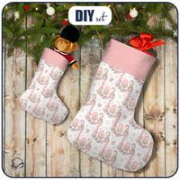 Weihnachtssocken Set - WEIHNACHTSWICHTEL M. 1 - Nähset