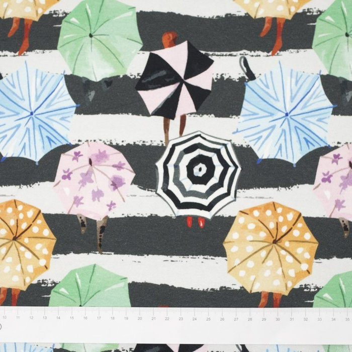 UMBRELLAS ON CROSSWALK - Viscose jersey WE210