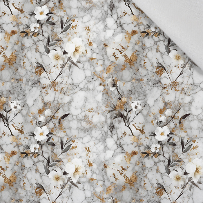FLOWERS - Cloud Dancer WZ.2 - Cotton woven fabric