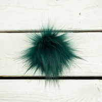 Kunstfell Pompon 6 cm - smaragd