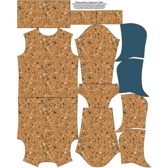 MEN’S HOODIE (COLORADO) - TERRAZZO PAT. 1 - sewing set M