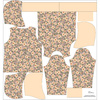 BLUZA DAMSKA (POLA) CLASSIC Z KAPTUREM - PASTELOWE KWIATY WZ. 2 - zestaw do uszycia XXL