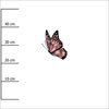 BUTTERFLY pat. 3 (GLITTER BUTTERFLIES) - panel looped knit 50cm x 50cm