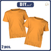 2-PACK - BASIC KID’S T-SHIRT - LIGHT ORANGE- sewing set (152/158)