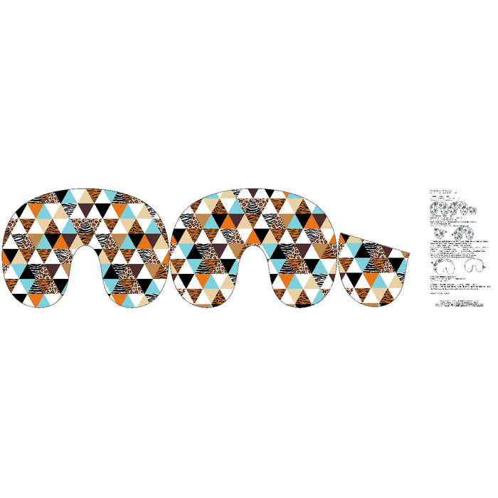 NECK PILLOW - TRIANGLES / SPOTS - sewing set