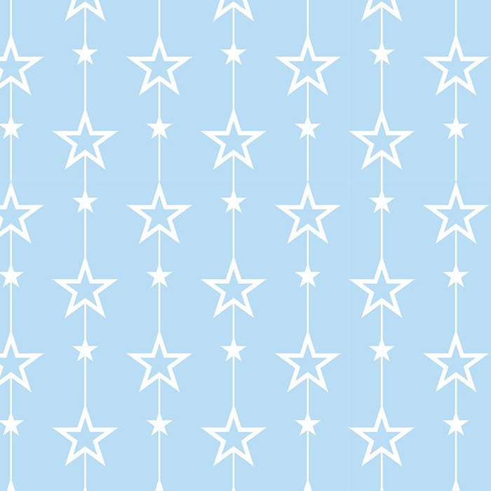 WHITE STARS (CHAINS) / light blue