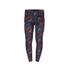 GIRLS THERMO LEGGINGS (DORA) - FOLK FLORAL pat. 1 / red (FOLK FOREST) - sewing set 134