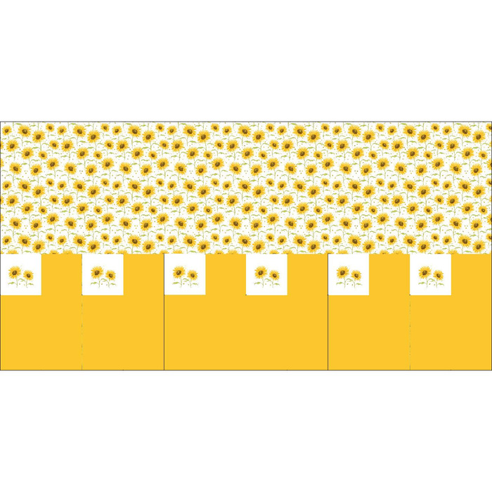 NAPKINS AND RUNNER - SUNFLOWERS PAT. 7 (CUTE BUNNIES) - sewing set