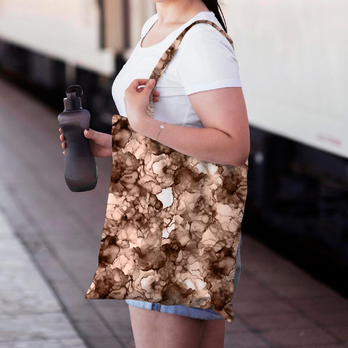 95cm ALCOHOL INK / Mocha Mousse  - Viscose jersey