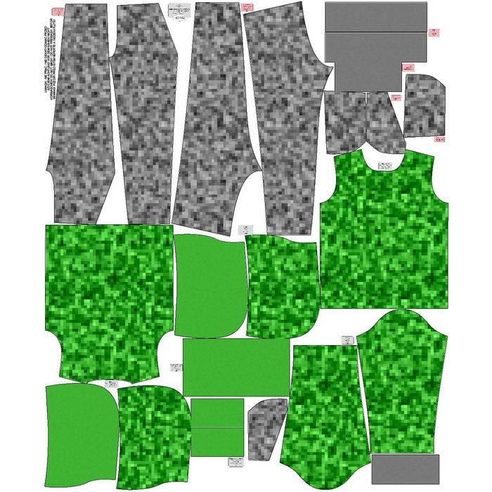 Jogginganzug für Kinder (OSLO) - PIXEL MS.2 / grün - grau - Sommersweat (134/140)
