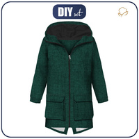 HERRENPARKA (TOM) - LEINEN / flaschengrün - Nähset L