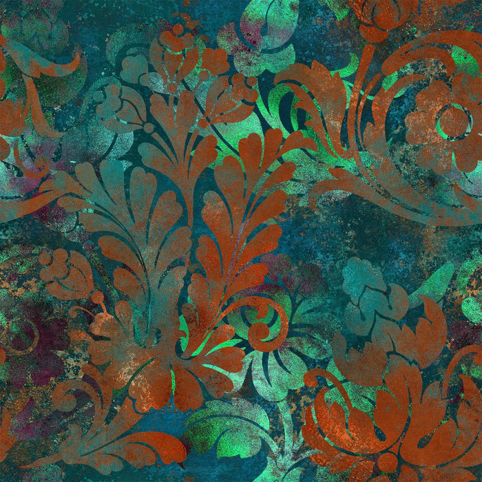 FLORAL WZ. 4 - lekka dzianina drapana