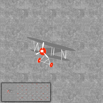 DWUPŁATOWIEC (SAMOLOTY) / ACID WASH SZARY - PANEL PANORAMICZNY (60 x 155cm)