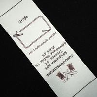 Europäisches Textillabel "SPULEN" DE - 4 Stck Set / Größe nach Wahl