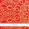 MANDALA pat. 5 / red - viscose woven fabric