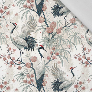 Japanese Garden wz.1 (birds) - Cotton woven fabric