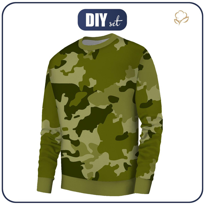 MĘSKA BLUZA (OREGON) BASIC - MORO WZ. 3 / oliwkowy - dzianina pętelkowa M