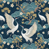 Japanese Garden wz.3  (birds) - Waterproof woven fabric