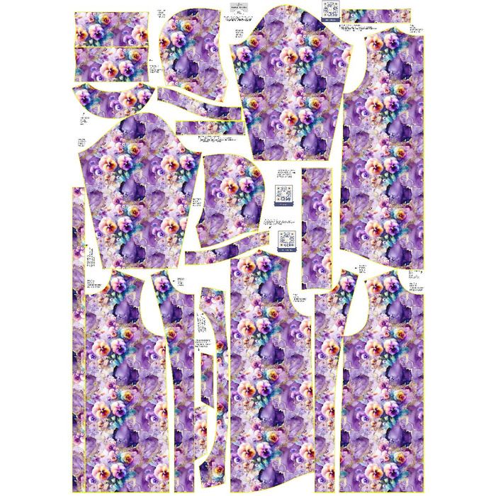 WOMEN'S PARKA (ANNA) - COSMIC GALAXY PAT. 3 - sewing set M