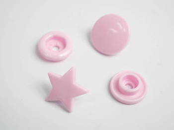 Druckknöpfe KAM Sterne 12 mm gedampften rosa - 10 Sets