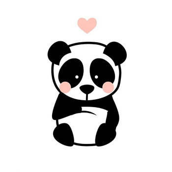 PANDA / BLADY RÓŻ ROZMIAR "S" 30x45 cm - biała (Przód)