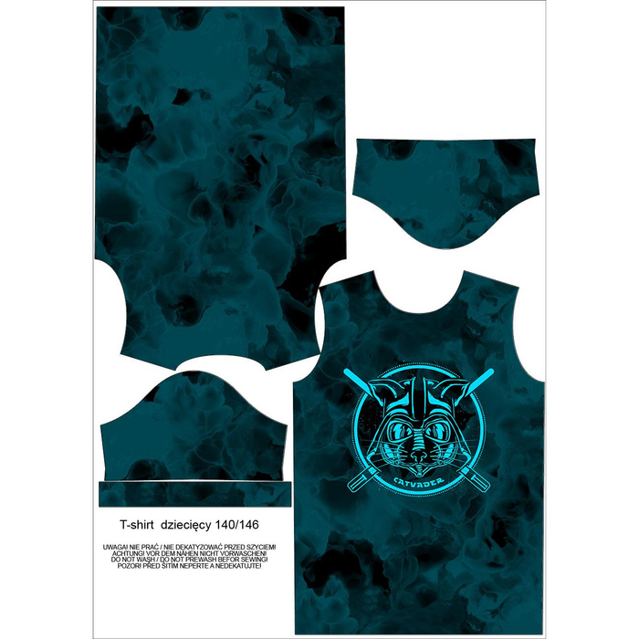 T-SHIRT DZIECIĘCY - NEON GALAXY WZ.8 - zestaw do uszycia (128/134)