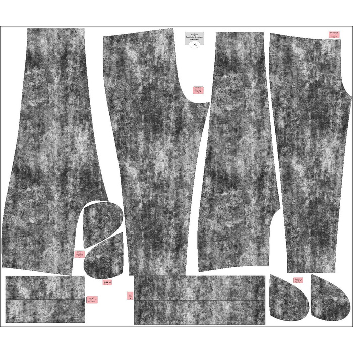 WOMEN'S JOGGERS (NOEMI) - GRUNGE (black) - sewing set XXL