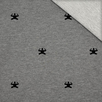 GYM (czarny) / M-02 eko melanż / MINIMAL - dzianina pętelkowa