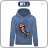 BLUZA DAMSKA (POLA) CLASSIC Z KAPTUREM - RYBA LUIS (DIA DE LOS MUERTOS) - dzianina pętelkowa XXXL