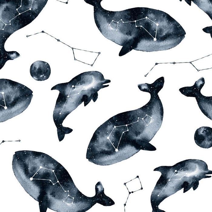 GALACTIC OCEAN (GALACTIC ANIMALS) / white - Linen 100%