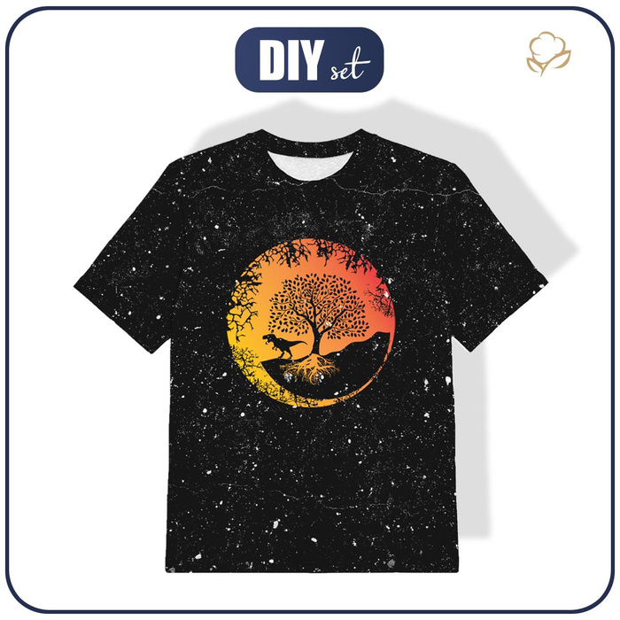 DĚTSKÉ TRIČKO - TYRANOSAURUS (STROM) / černá - single jersey ITY