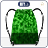 GYM BAG - PIXELS pat. 2 / green - sewing set