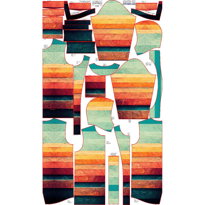 PÁNSKÁ BUNDA PARKA (TOM) - COLOURED WALL - Sada šití M