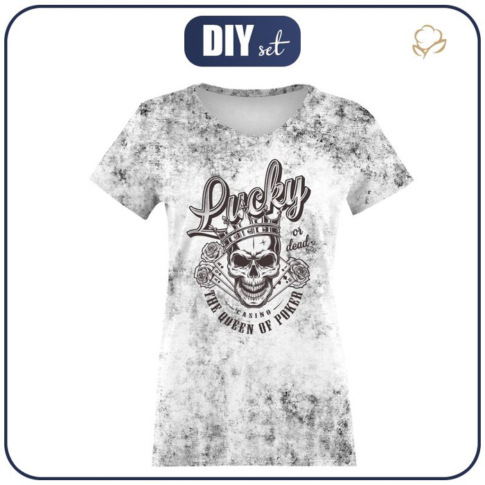 DAMEN T-SHIRT - THE QUEEN OF POKER Ms. 1 - Single Jersey S
