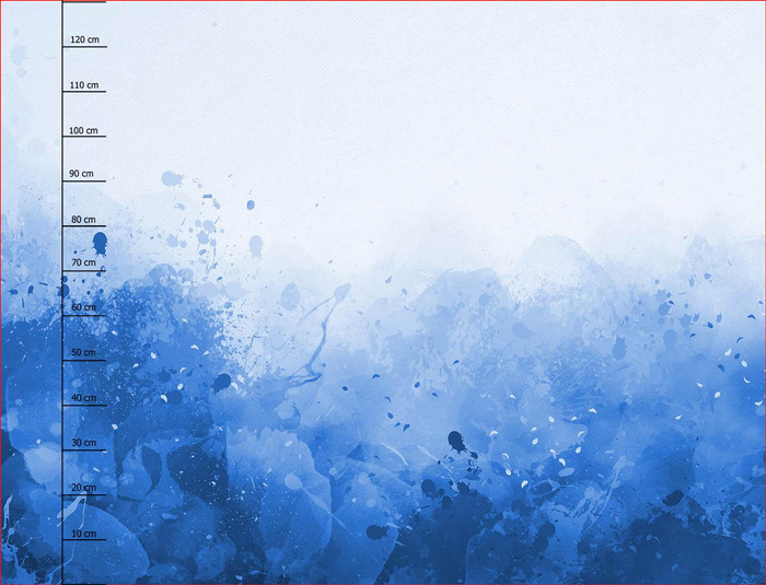 SKVRNY (classic blue) - panel pro šaty Mušelín bavlněný