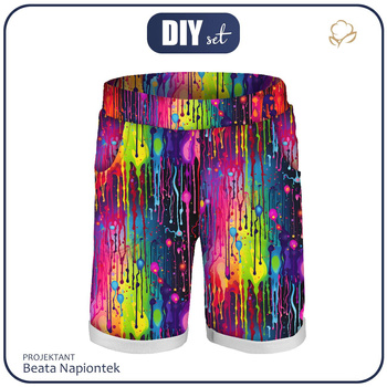 KID`S SHORTS (RIO) -  STREET GRAFFITI WZ.6  - looped knit fabric (158/164)