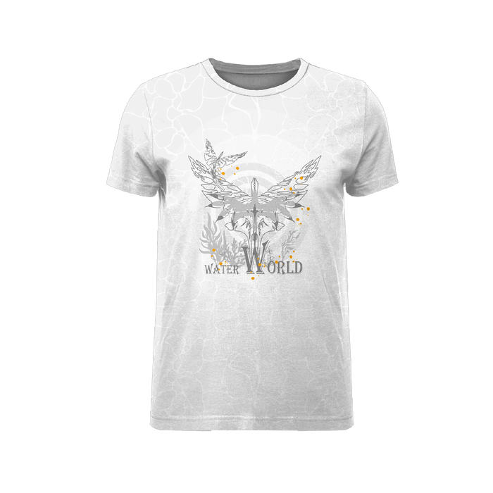 WASSERWELT / grau - Paneel (60cm x 50cm) SINGLE JERSEY