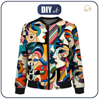WOMEN’S BOMBER JACKET (KAMA) - FACES PAT. 2 - sewing set M
