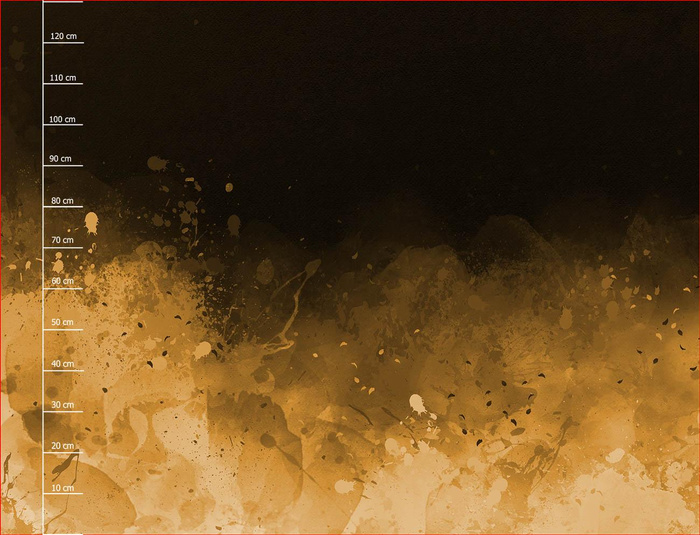 KLECKSE (gold) / schwarz - Kleid-Panel krepp