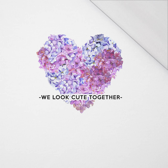 WE LOOK CUTE TOGETHER - panel (75cm x 80cm) SINGLE JERSEY PANEL