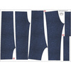 CHILDREN'S SOFTSHELL TROUSERS (YETI) - MELANGE NAVY - sewing set (122/128)