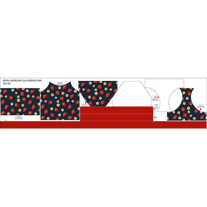 Girl's swimsuit - TUTTI FRUTTI WZ. 21 - sewing set