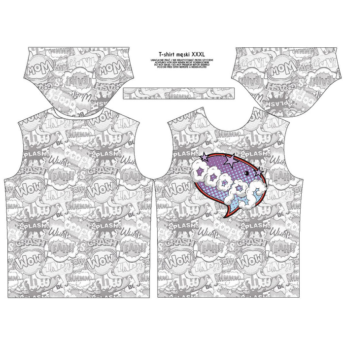 HERREN T-SHIRT - COMICS / ooops (violet - rot) - Single Jersey  