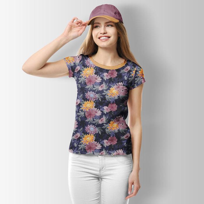 FLORAL AUTUMN pat. 4 - Crepe