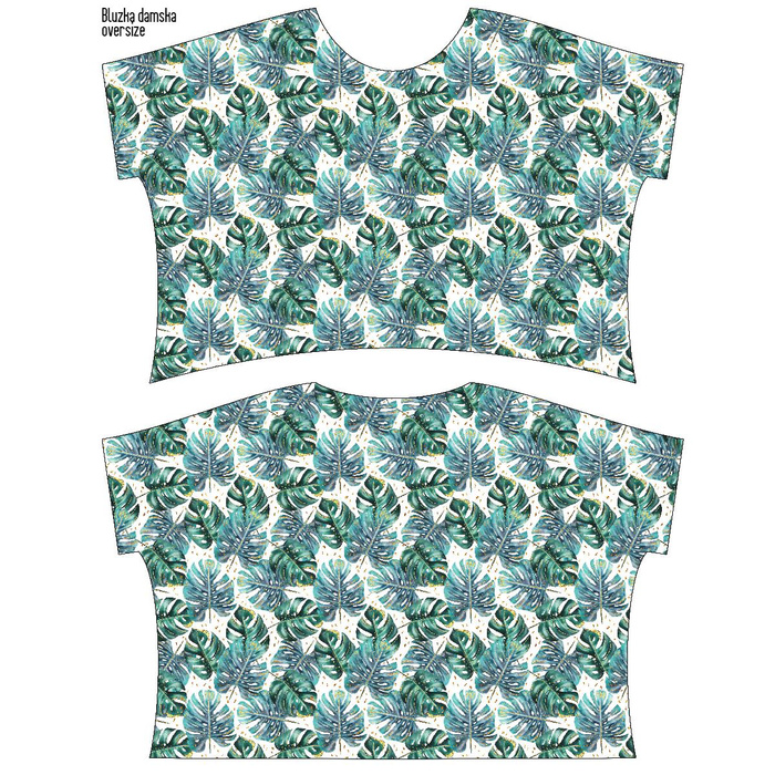 LEHKÁ HALENKA OVERSIZE "ELENA" - MONSTERA vz. 4 - Sada šití