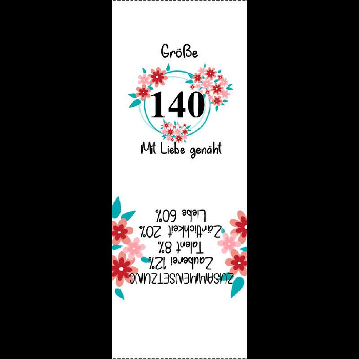 Girlish care tag "FLOWERS " DE - size 74 - 9 pcs set